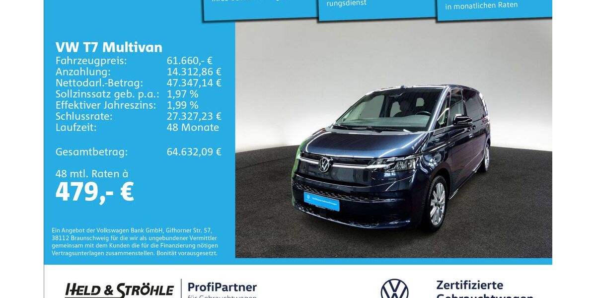 VW T7 Multivan 14.412 km 61.660 &euro; Ulm 89079