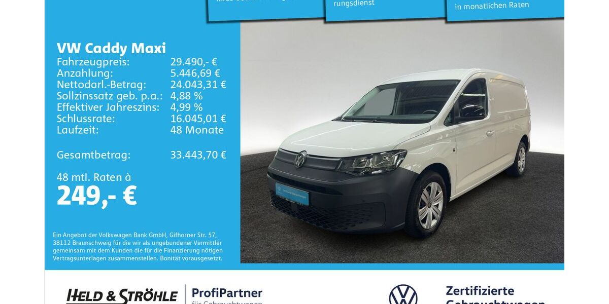 VW Caddy Maxi 19.628 km 29.490 &euro; Ulm 89079
