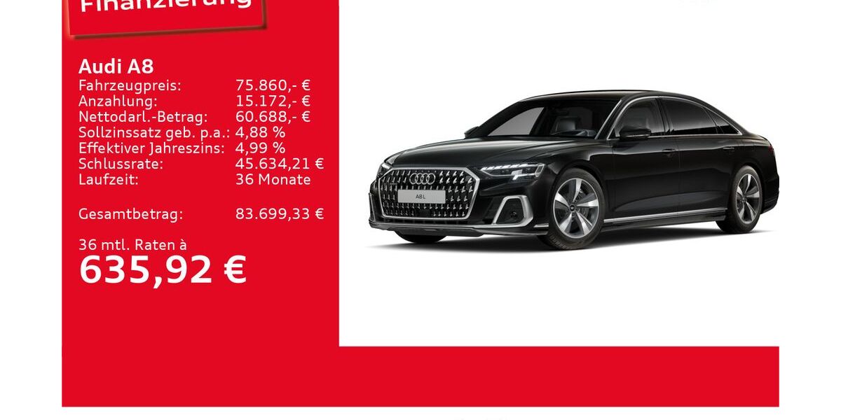 Audi A8 28.646 km 75.860 &euro; Ulm 89073