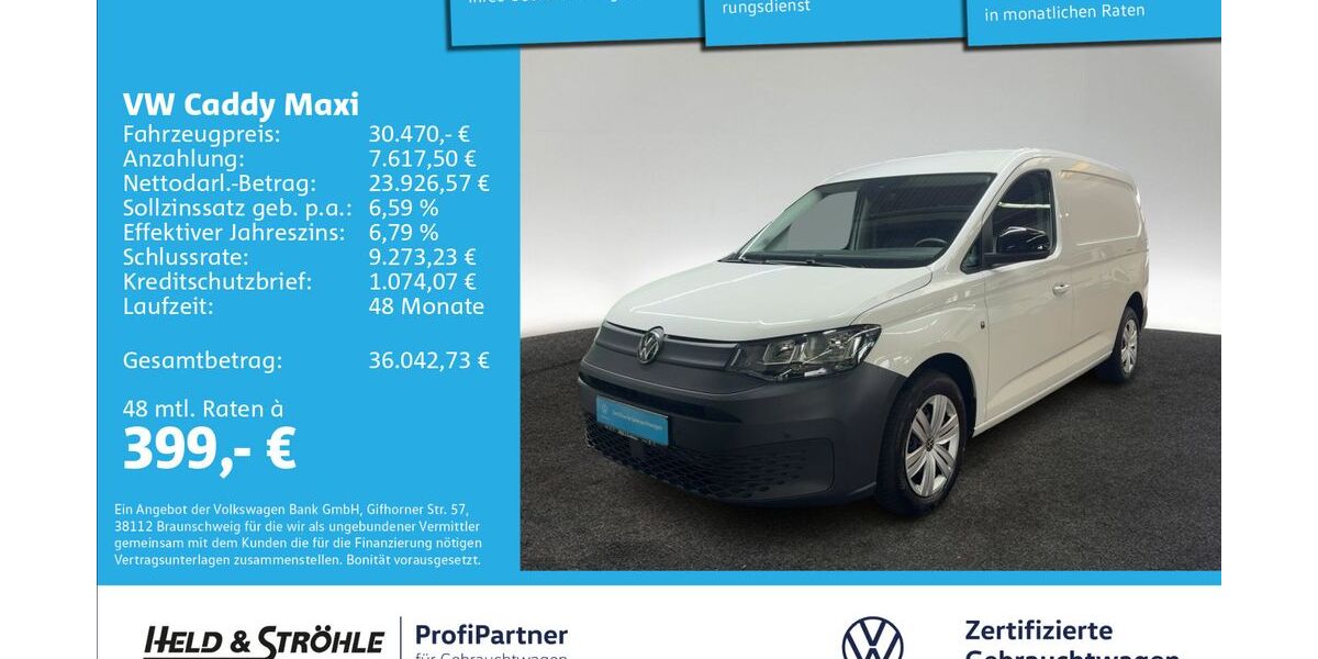 VW Caddy Maxi 19.628 km 30.470 &euro; Ulm 89079