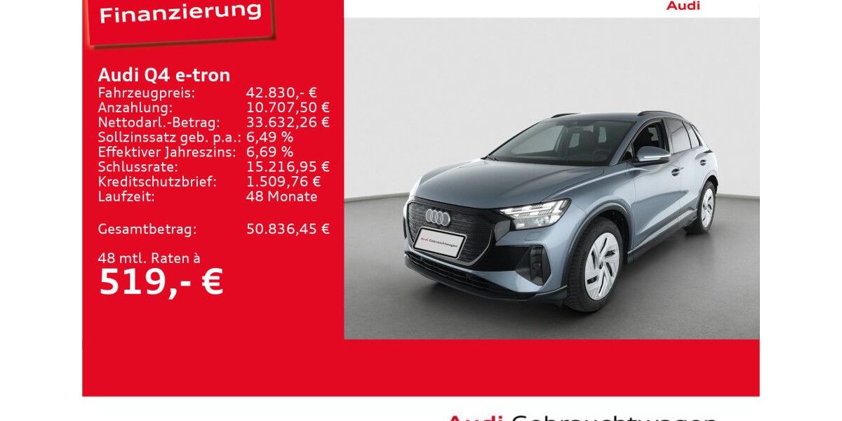 Audi Q4 e-tron 6.510 km 42.830 &euro; Ulm 89073
