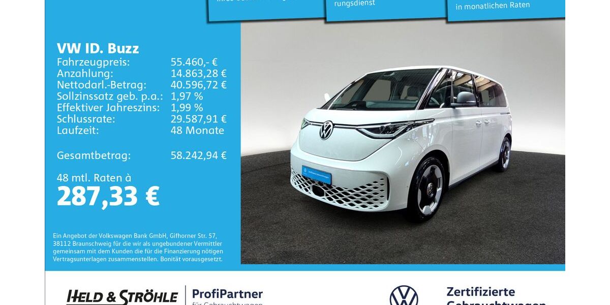 VW ID. Buzz 11.134 km 55.460 &euro; Ulm 89079