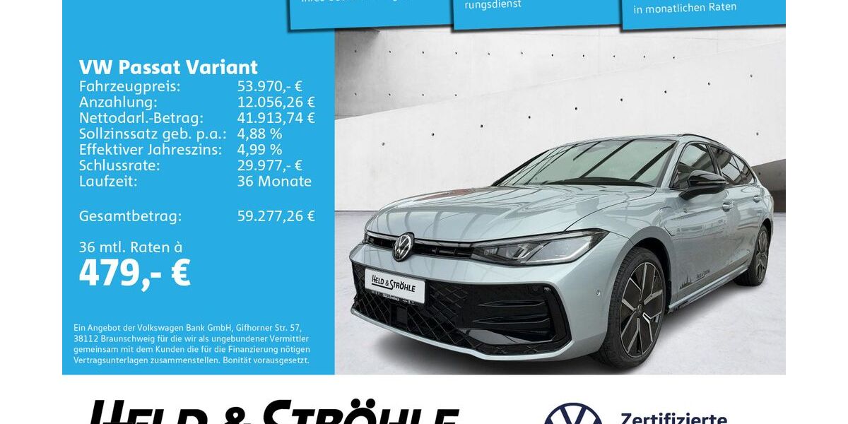 VW Passat Variant 9.500 km 53.970 &euro; Ulm 89077
