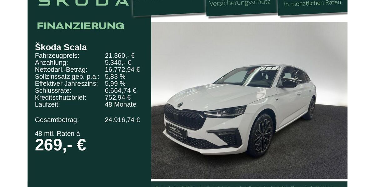Skoda Scala 12.477 km 21.360 &euro; Neu-Ulm 89231