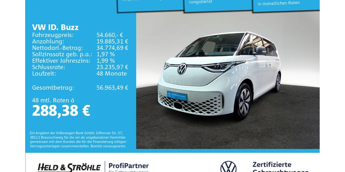 VW ID. Buzz 9.023 km 54.660 &euro; Ulm 89079