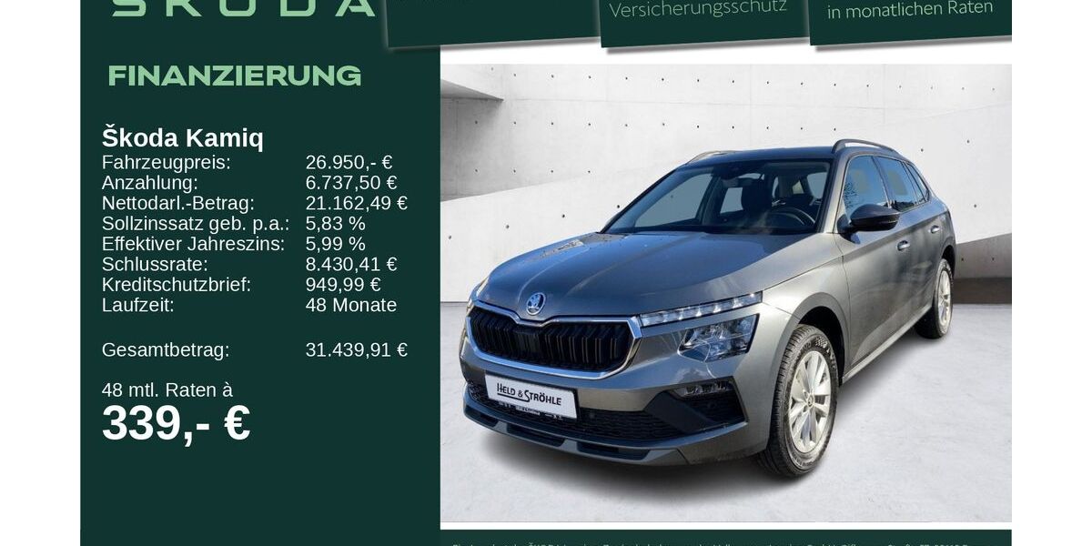 Skoda Kamiq 3.001 km 26.450 &euro; Neu-Ulm 89231