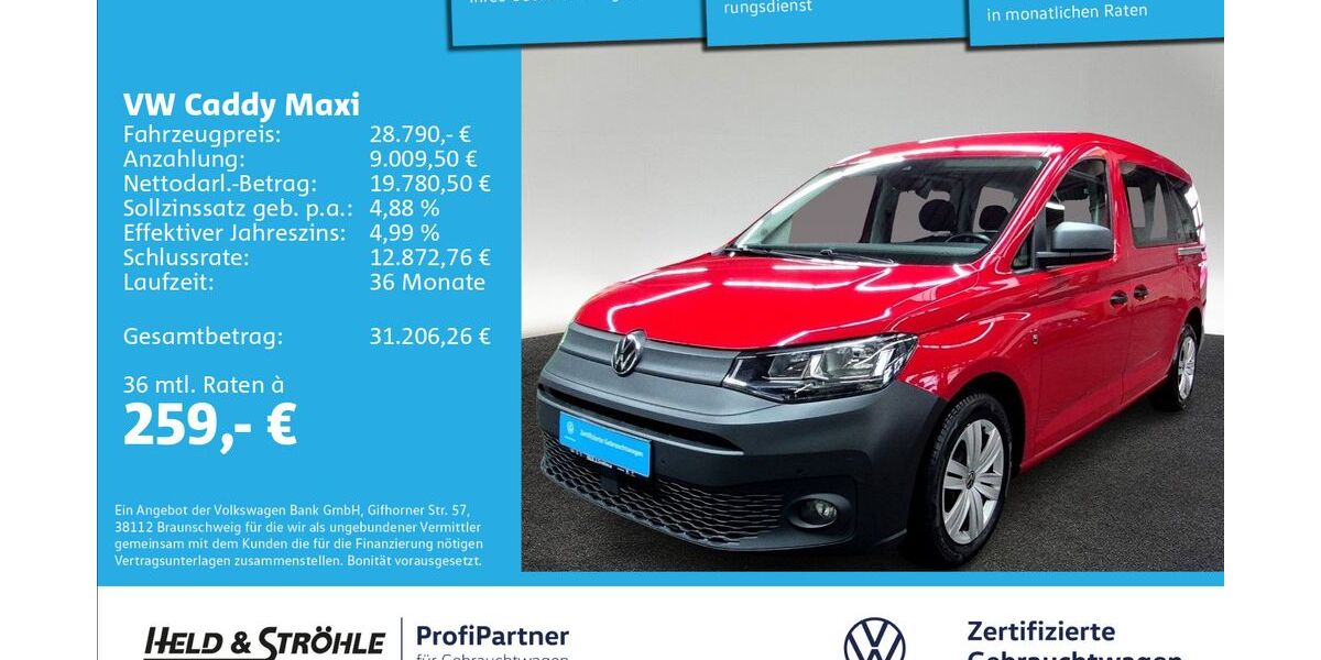 VW Caddy Maxi 58.739 km 27.920 &euro; Ulm 89079