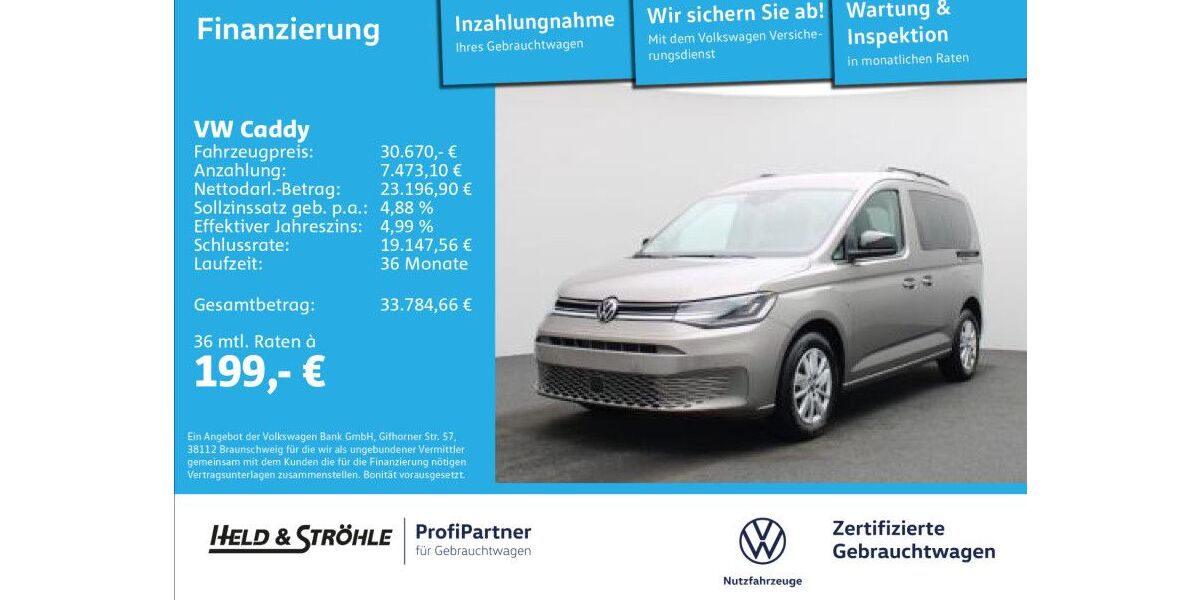 VW Caddy 16.008 km 30.460 &euro; Ulm 89079