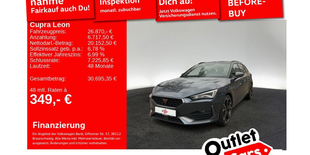 Cupra Leon 33.857 km 26.870 &euro; Senden 89250