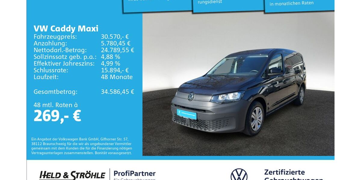 VW Caddy Maxi 25.319 km 30.570 &euro; Ulm 89079