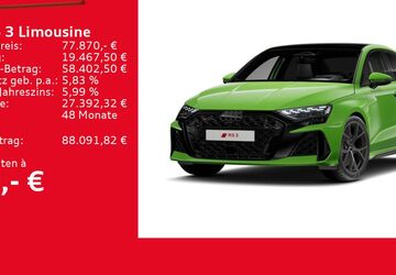 Audi RS3 3.000 km 75.870 &euro; Ulm 89073
