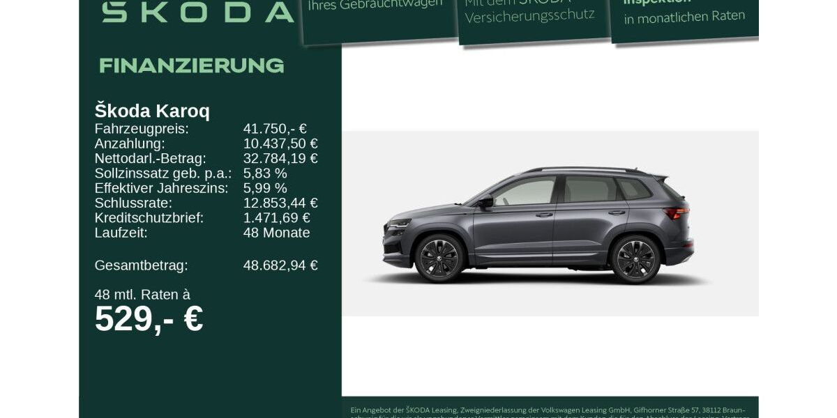 Skoda Karoq 7.750 km 39.990 &euro; Neu-Ulm 89231
