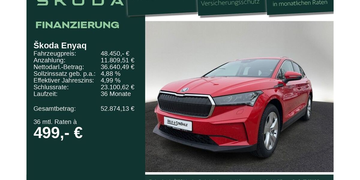 Skoda Enyaq 4.998 km 48.450 &euro; Neu-Ulm 89231