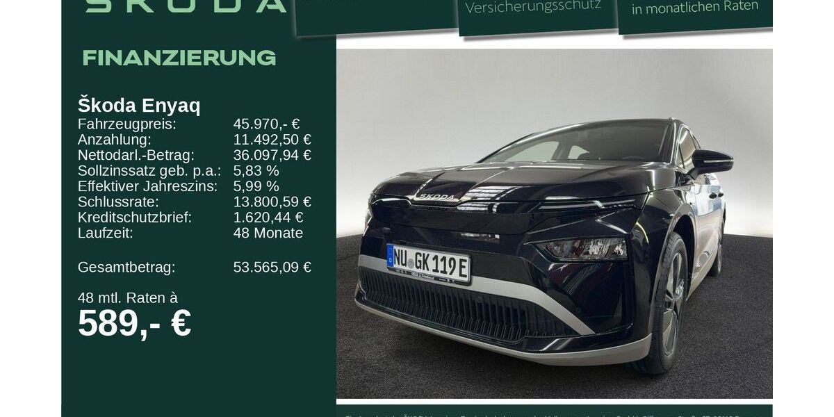 Skoda Enyaq 3.500 km 45.970 &euro; Neu-Ulm 89231