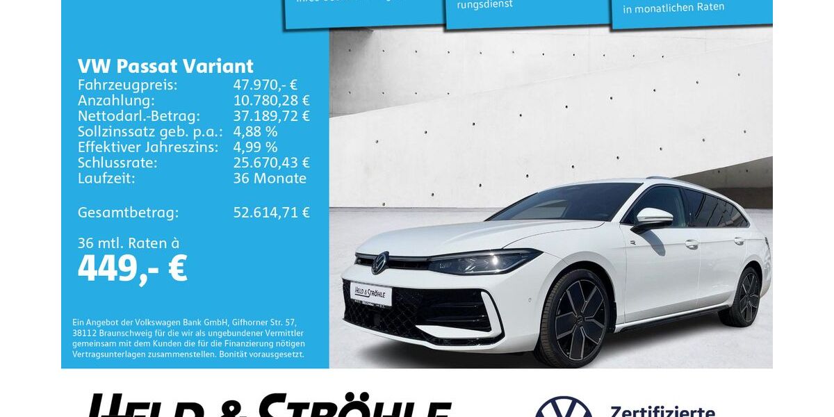 VW Passat Variant 7.001 km 47.970 &euro; Neu-Ulm 89231