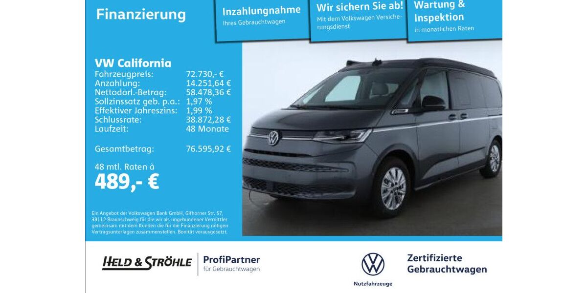 VW T7 California 17.185 km 72.730 &euro; Ulm 89079