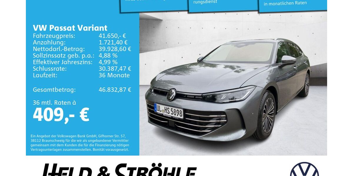 VW Passat Variant 12.001 km 41.650 &euro; Neu-Ulm 89231