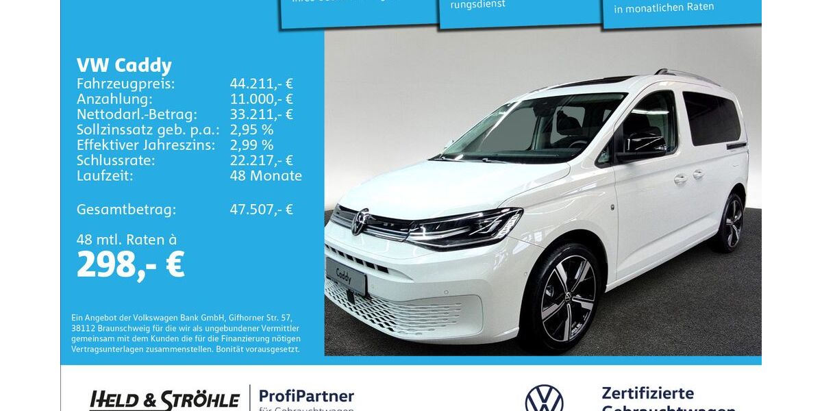 VW Caddy 3.001 km 36.850 &euro; Ulm 89079