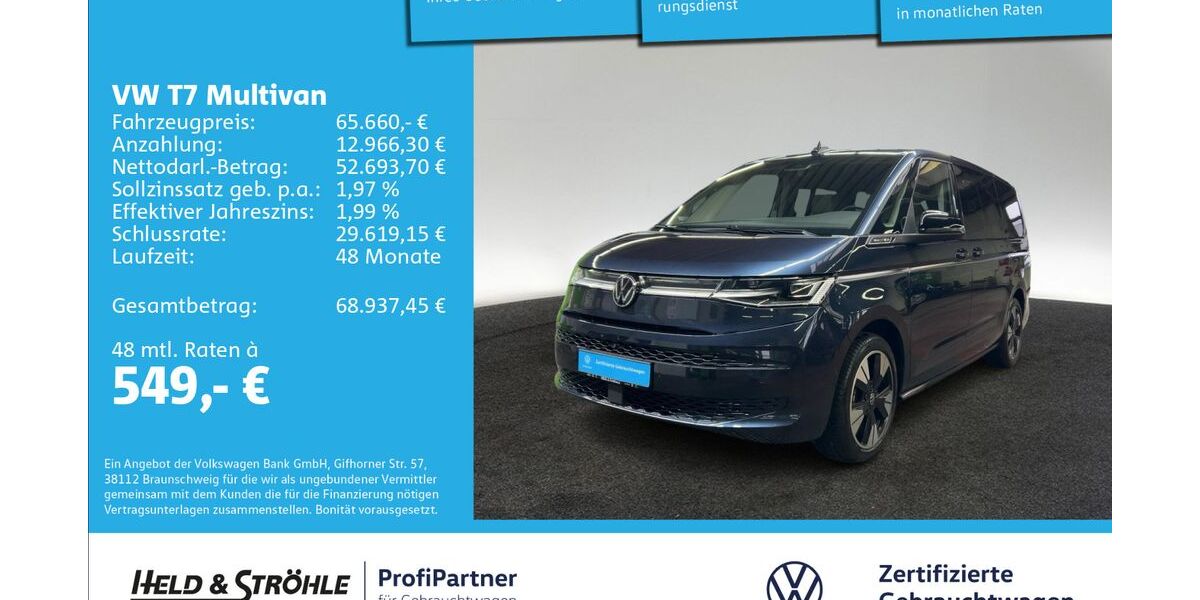 VW T7 Multivan 28.780 km 65.660 &euro; Ulm 89079