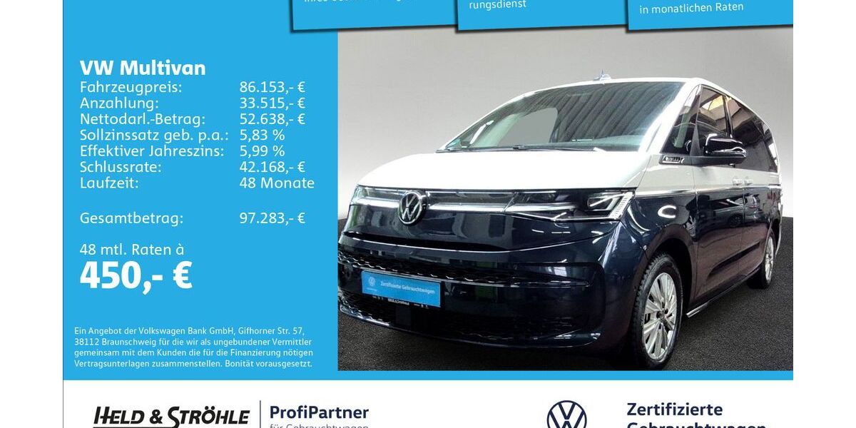 VW T7 Multivan 7.001 km 77.450 &euro; Ulm 89079